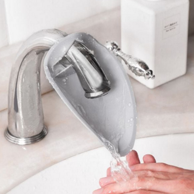 세면대 수도꼭지 실리콘 연장 탭 아쿠아탭 유아동 어린이 손씻기 보조기, 그레이, 1개