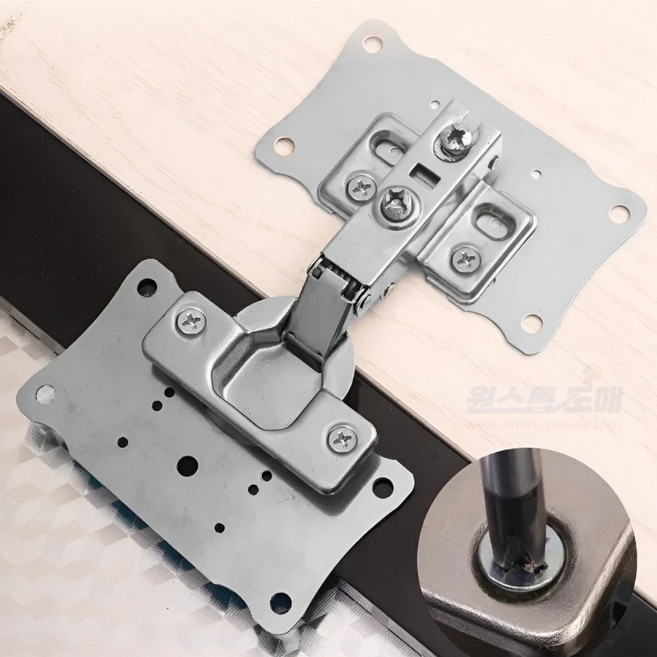 싱크대 경첩 보강판 가구 수리 플레이트 1P