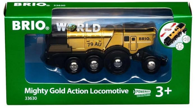 BRIO WORLD (브리오 월드) 마이티 골드 액션 기관차 33630, 1개