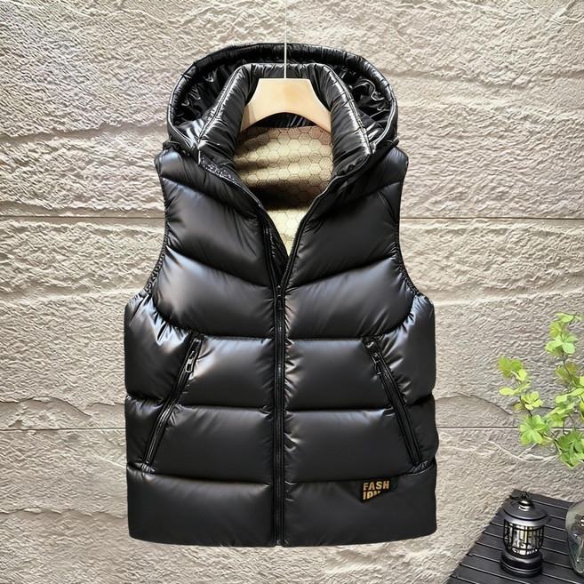 MLXF 발열 조끼 속열 100% 그래핀 소재 남녀 동형 겨울 방한 보온 조끼 모자 탈부착 가능 헐렁하고 편안한 커플 조끼 등산 골프 전차 자택 야외활동 보온 재킷 남성 826