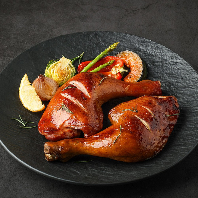 꼬꼬밸리 부드러운 참숯 통살 통닭다리 훈제 구이 160g / 편의점 스모크 치킨 국내산 닭다리살, 1개