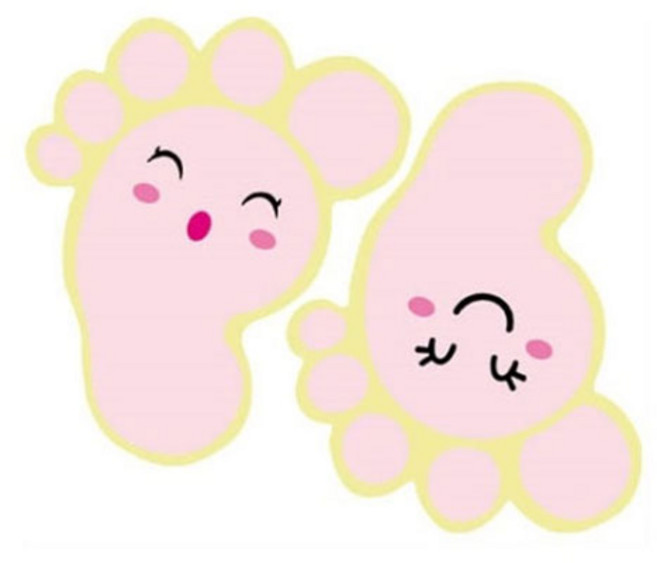 [동화오피스] 야광스티커 발바닥스티커 - 종류선택 포인트스티커, F175 통통분홍(5쌍)