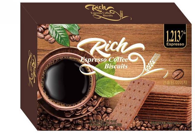 리치 에스프레소 커피 비스킷 (과자낱개 160여개입) 대용량, 1개, 700g