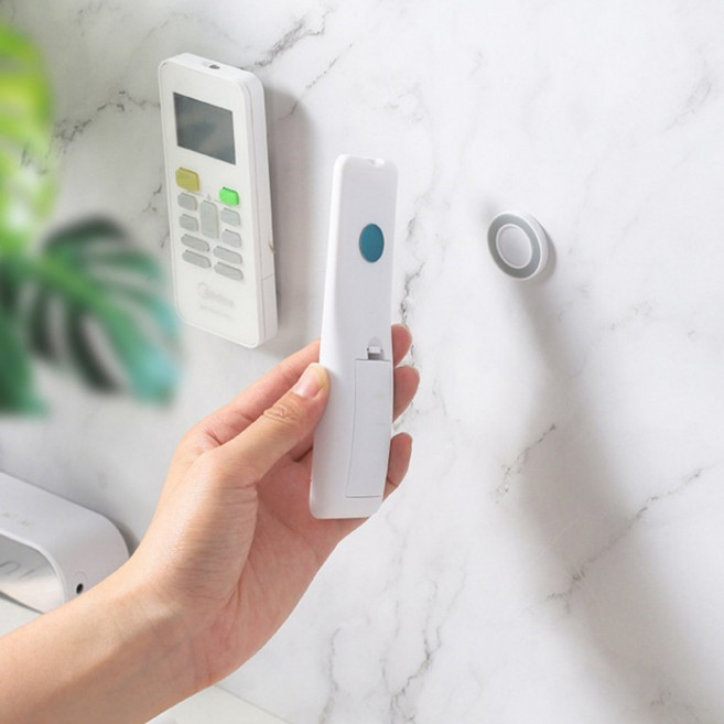 정상아이앤 부착식 벽걸이 리모콘 자석 후크 세트, 혼합색상, 4세트