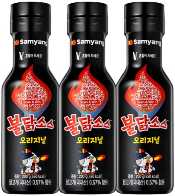 삼양 불닭소스, 200g, 3개