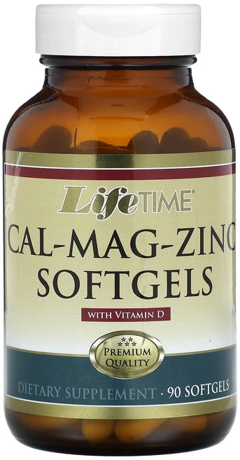 LifeTime Vitamins Cal-Mag-Zinc 비타민D 함유 소프트젤 90정, 1개 - 쿠팡
