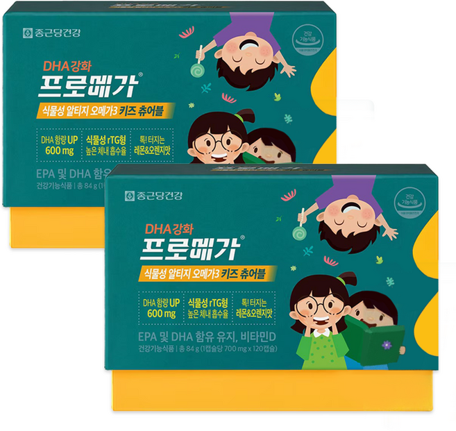 프로메가 식물성rTG 츄어블 오메가3 키즈 영양제 코스트코 120캡슐 2개