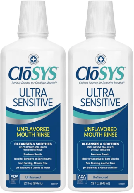 CloSYS 클로시스 가글 946ml 2개 초민감 가글 울트라 센시티브 구강 린스 알코올프리 클로시스 무알콜 구강청결제 무향 - 쿠팡
