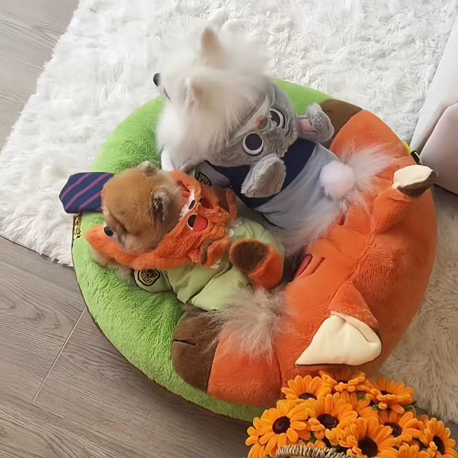강아지 고양이 주디 닉 테마 코스튬 귀여운 경찰 후드티 반려동물 의상, 1개, T21-주디 면옷