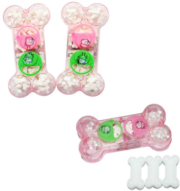 왕갈비복숭아맛캔디 20g 캔디 콜라볼 꽃잎캔디 갈비모양캔디 미니멍 뼈모양사탕, 1개