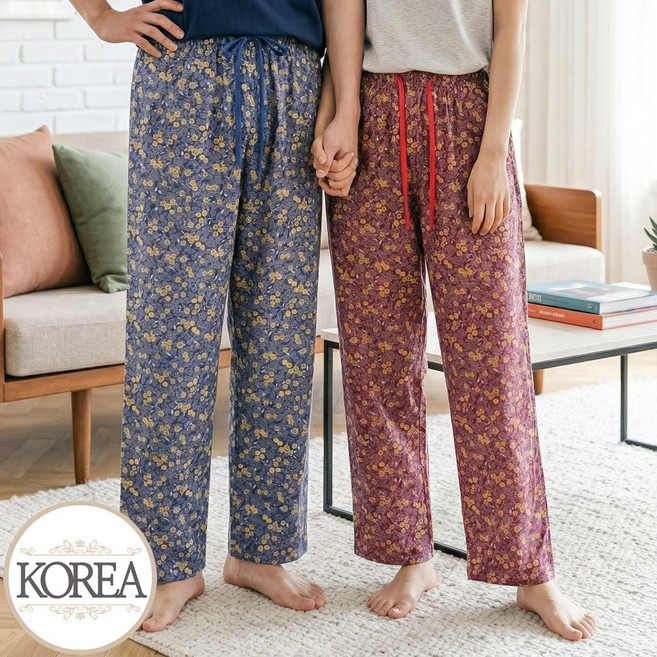 잠옷 바지 커플 여성 파자마