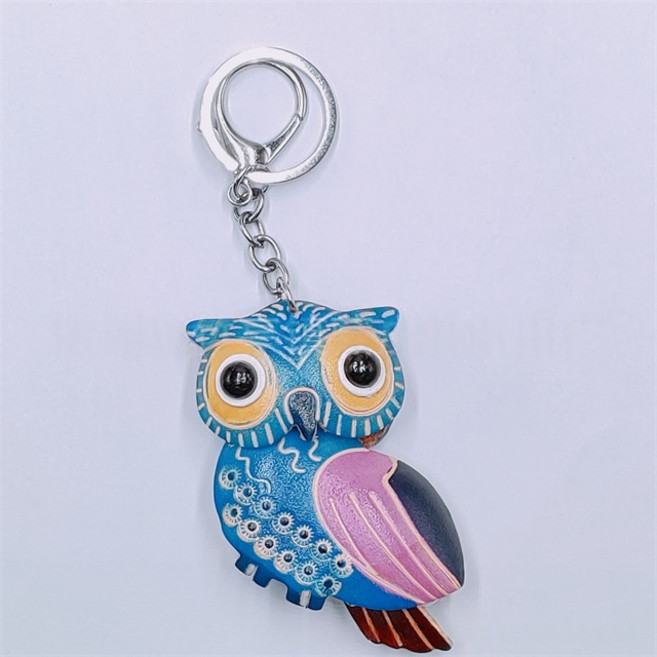 유성마켓 소가죽 행운과 지혜를 상징하는 부엉이 키링 귀여운 가방 키홀더 열쇠고리