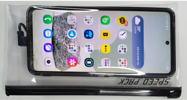 딱판 그대로 장착5초컷 스피드 충전방수팩 speedpack 배달방수팩 특허출원 충전방수케이스, 스피드팩