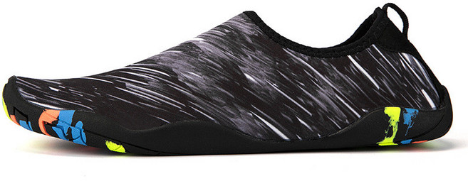男女兒童溯溪鞋 涉水鞋 漂流鞋 游泳鞋 浮潛鞋 沙灘鞋 防滑運動鞋, 190流星黑,35, 1個