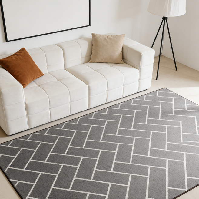 먼지없는 헤링본 러그