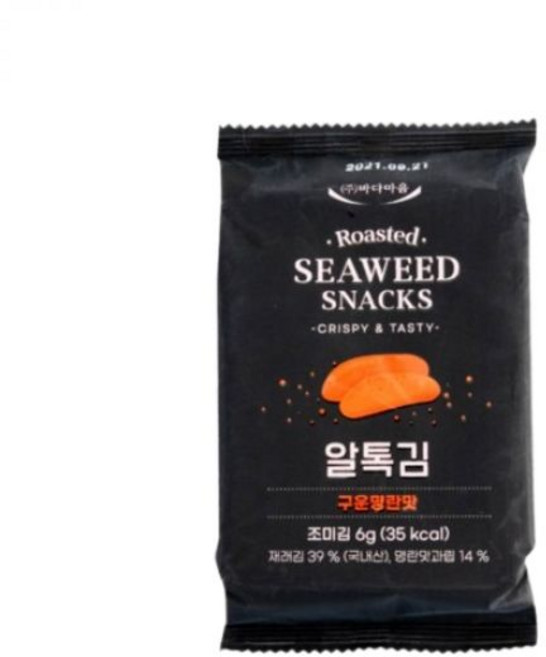바다마음 알톡김 구운명란맛 6g 36개, 1개
