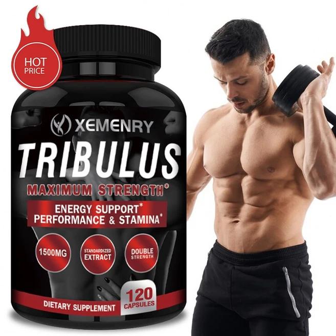 트리불루스 테레스트리스 1500mg 추출물 분말 - 120캡슐 - 에스트로겐 차단제가 함유된 에너지 부스터, 1개, 60정 - 쿠팡
