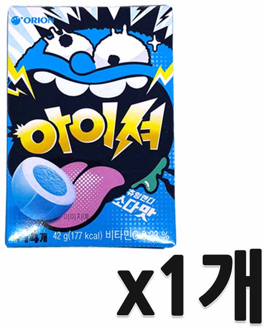 오리온 아이셔 캔디 소다맛, 42g, 1개