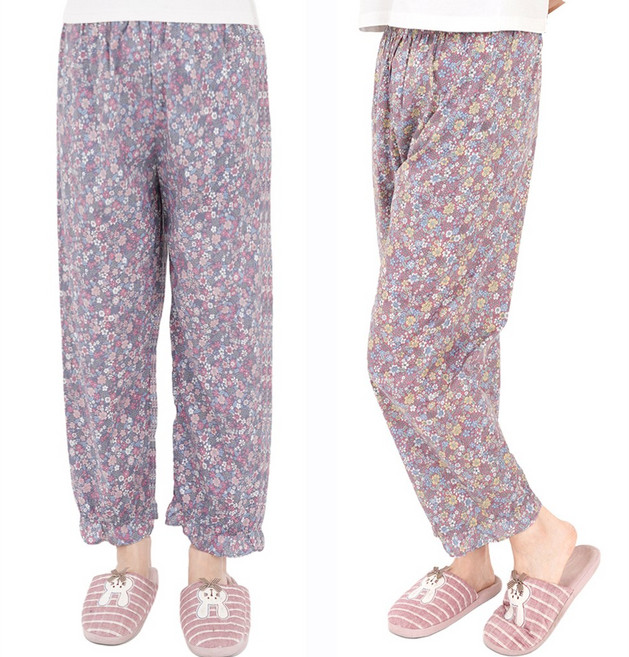 캐리루시 60수 아사 순면 플라워 프릴 파자마 2종세트