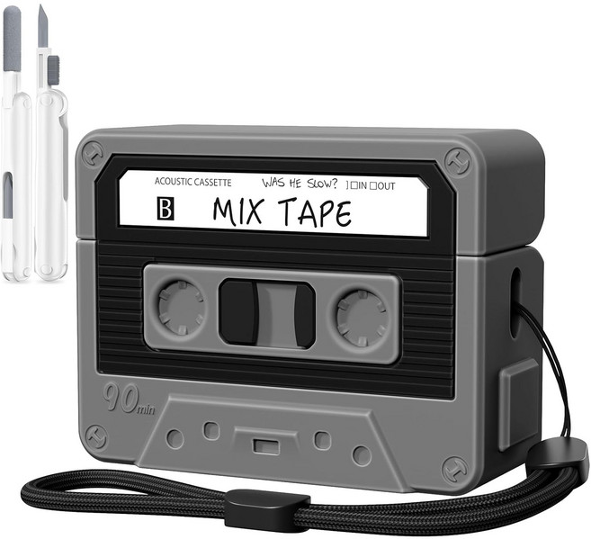 에어팟 프로 3/2세대 케이스 실리콘 카라비너, 딥그레이, 에어팟 프로 3세대, 1개