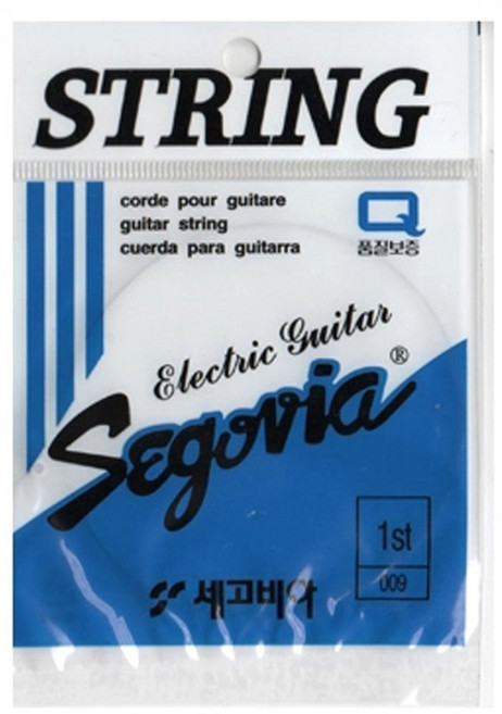 세고비아 일렉기타낱줄 1번 009게이지 일렉줄, 단품, 1개
