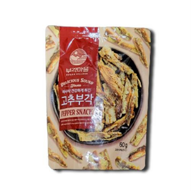 고추부각 60g 튀각 고추 부각 부각마을 건강한 간식 쪽빛누리, 1개