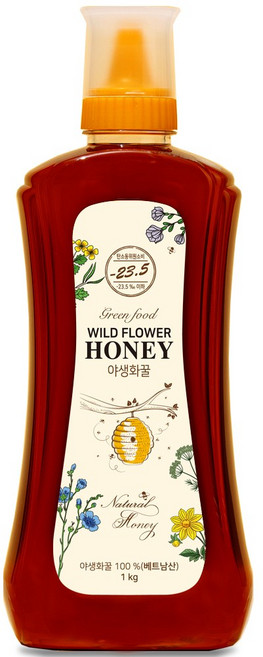 그린푸드 야생화꿀 베트남 자연벌꿀, 1개, 1kg