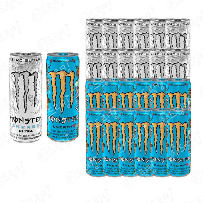 몬스터 에너지 울트라 망고 로코, 355ml, 24개