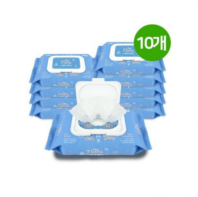 대용량 물티슈 100매 캡형 10개 두꺼운 두툼한 일회용 청소용 저렴한 실속형 티슈, 1개입, 1개