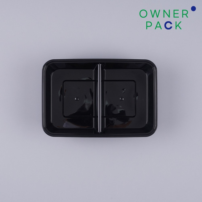 [BR] SZ-L500-2 내열 도시락용기 2칸 (500ml/블랙) 300개 세트