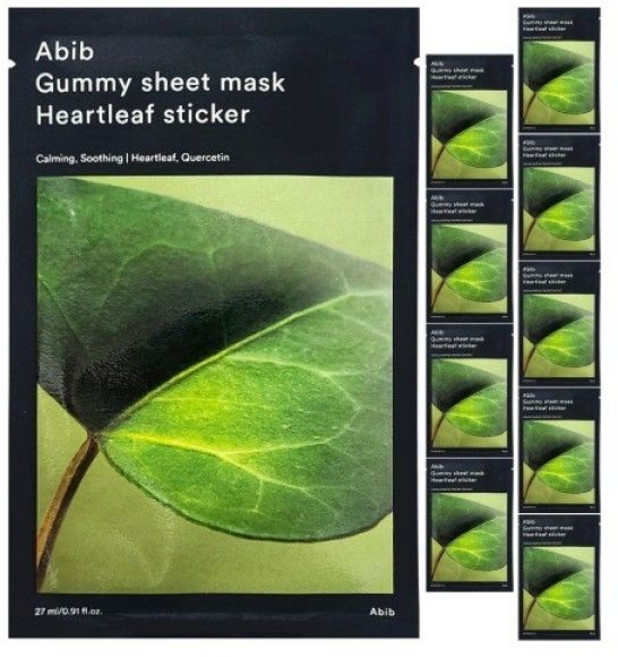 아비브 껌딱지 시트 마스크 어성초스티커 27ml 10매, 1개입, 10개