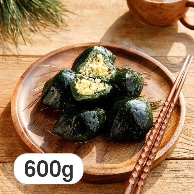 싸리재 무설탕 녹두 고물 모시 잎 송편, 200g, 3개