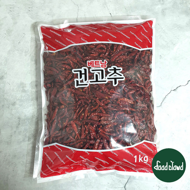 베트남 월남 매운 땡초 말린 건고추, 1kg, 5개