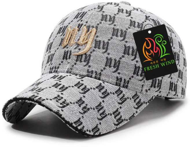2026 프레쉬윈드 NY&JA 럭셔리 트렌드 프리미엄 야구모자 골프 러닝 볼캡, 그레이