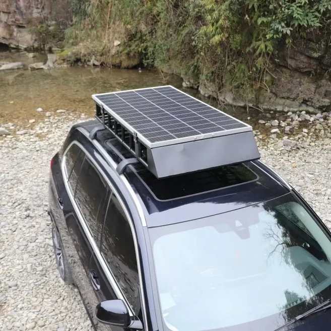 유니버설 자동차 루프랙 태양광 패널 충전기 차량 배터리 및 야외 전력 스테이션을 위한 유연한 굽힘 가능, 03 검정색