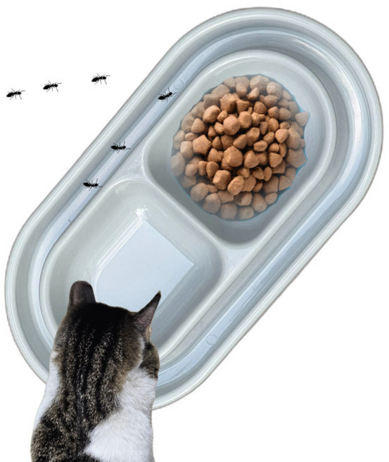 길고양이 밥그릇 길냥이 물그릇 사료 식기 급식소 개미퇴치, 그레이 대 01369CL, 1개