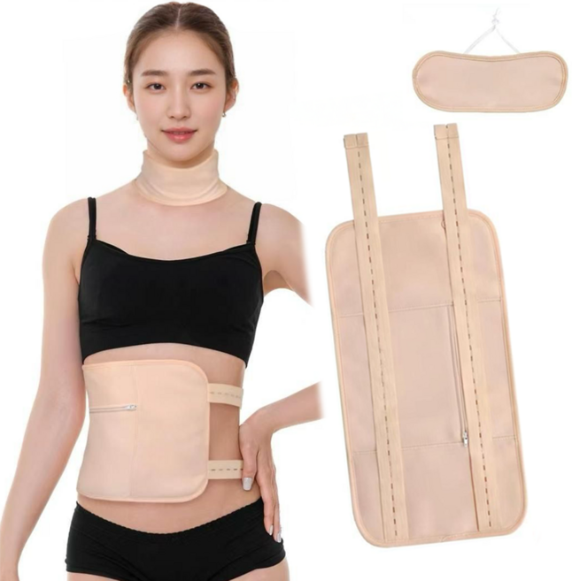 벨포드 온열 복대 캐스터 오일팩, 1세트, 복부+목