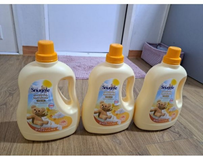 스너글 섬유유연제 햇빛건조향 허거블 선샤인 본품, 1.8L, 3개
