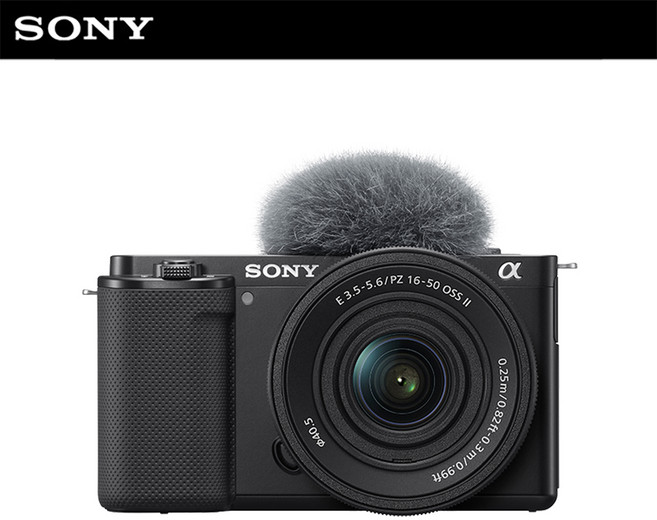 소니 공식대리점 카메라 ZV-E10K (SELP16502 파워 패키지킷) 미러리스 브이로그, 블랙
