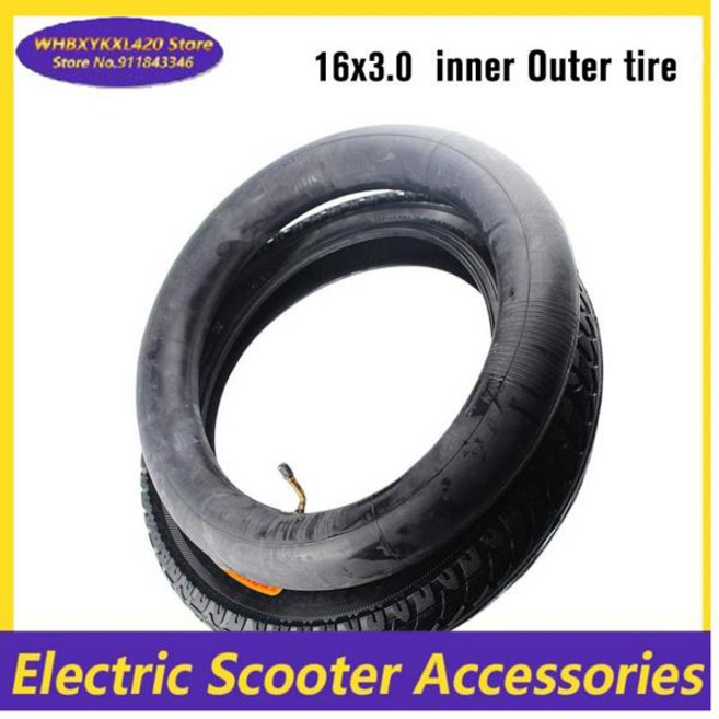 16인치 전기 자전거 타이어 이너 튜브 16x3.0 전기 자전거 타이어 삼륜차 전기차 휠, 02 inner tire