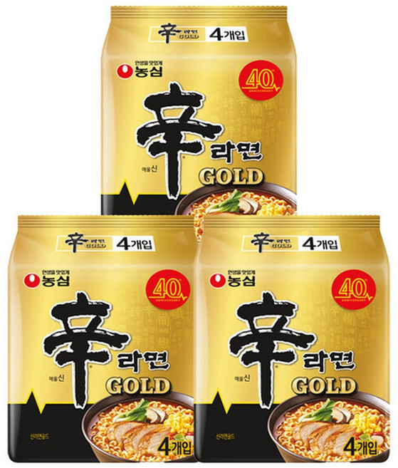 (현대Hmall)농심 신라면 골드 4입 x 3개/총12입, 12개