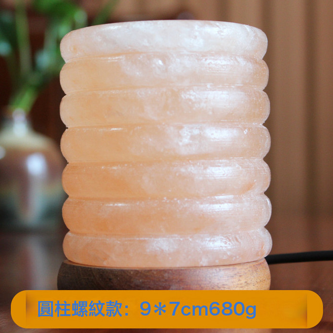 喜馬拉雅鹽燈led金字塔鹽燈usb七彩夜燈 鹽燈 水晶鹽燈批發代發, 圓柱螺紋:暖光