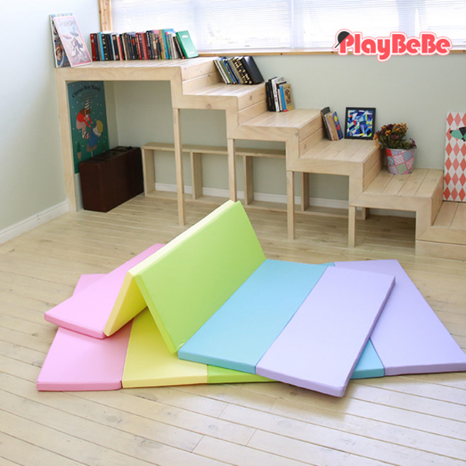 플레이베베 층간소음방지매트 놀이방 폴더매트 파스텔 5단 (120x200)