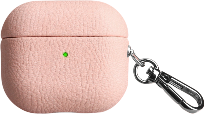 미지유 에어팟 4세대 AirPods 4 가죽 키링 케이스, 핑크