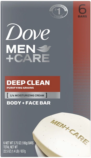 도브 멘 + 케어 딥 클린 바디 페이스 바, 1개, 637g - 쿠팡