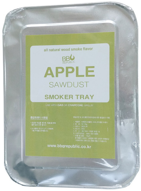 BBQ REPUBLIC 바베큐리퍼블릭 훈연칩 사과나무톱밥 스모크칩 우드칩 훈제 바베큐, 1개