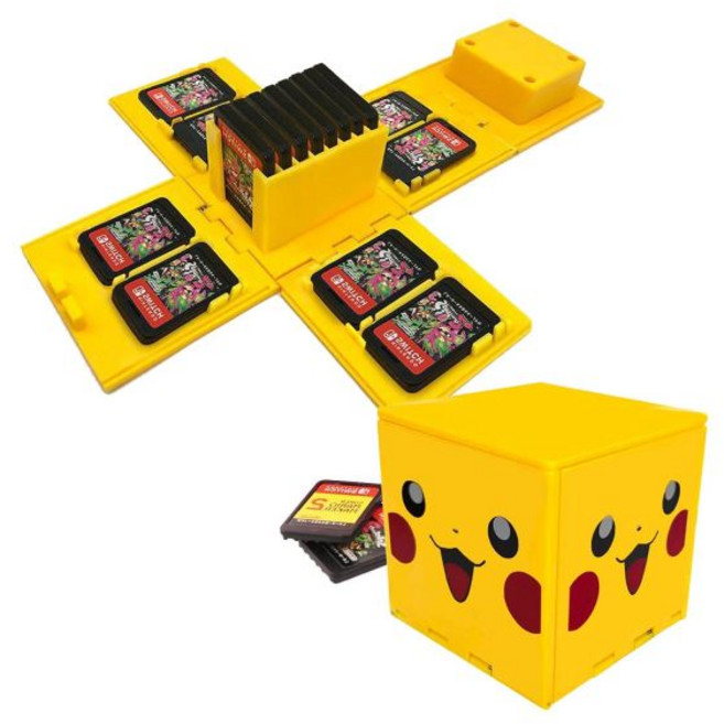 슈퍼마리오 닌텐도스위치 게임카드 케이스 버섯상자 16개입 홀더, Yellow, 1개