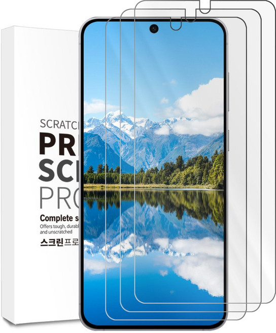 BULKON 갤럭시 S24 플러스 울트라 FE 두꺼운 PET 국산 아머핏 액정보호필름 지문인식 풀점착 필름, 3개