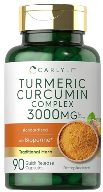 Carlyle Curcumin 미국 커큐민 강황 90캡슐 3000mg, 1개, 30정 - 쿠팡