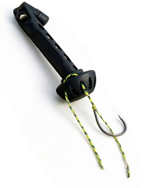 마그네틱 플라이 바늘 꿰기 수동 낚시 매듭기 소형 훅 스레더 소품, 1개, 검은색